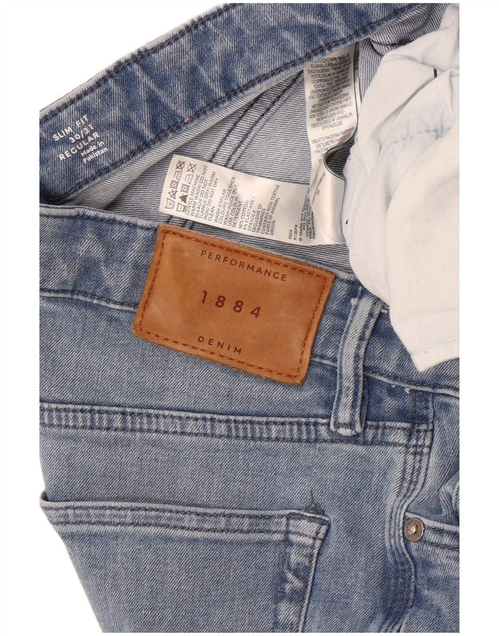Blugi pentru bărbați Marks & Spencer Regular Slim W30 L31 Bumbac albastru