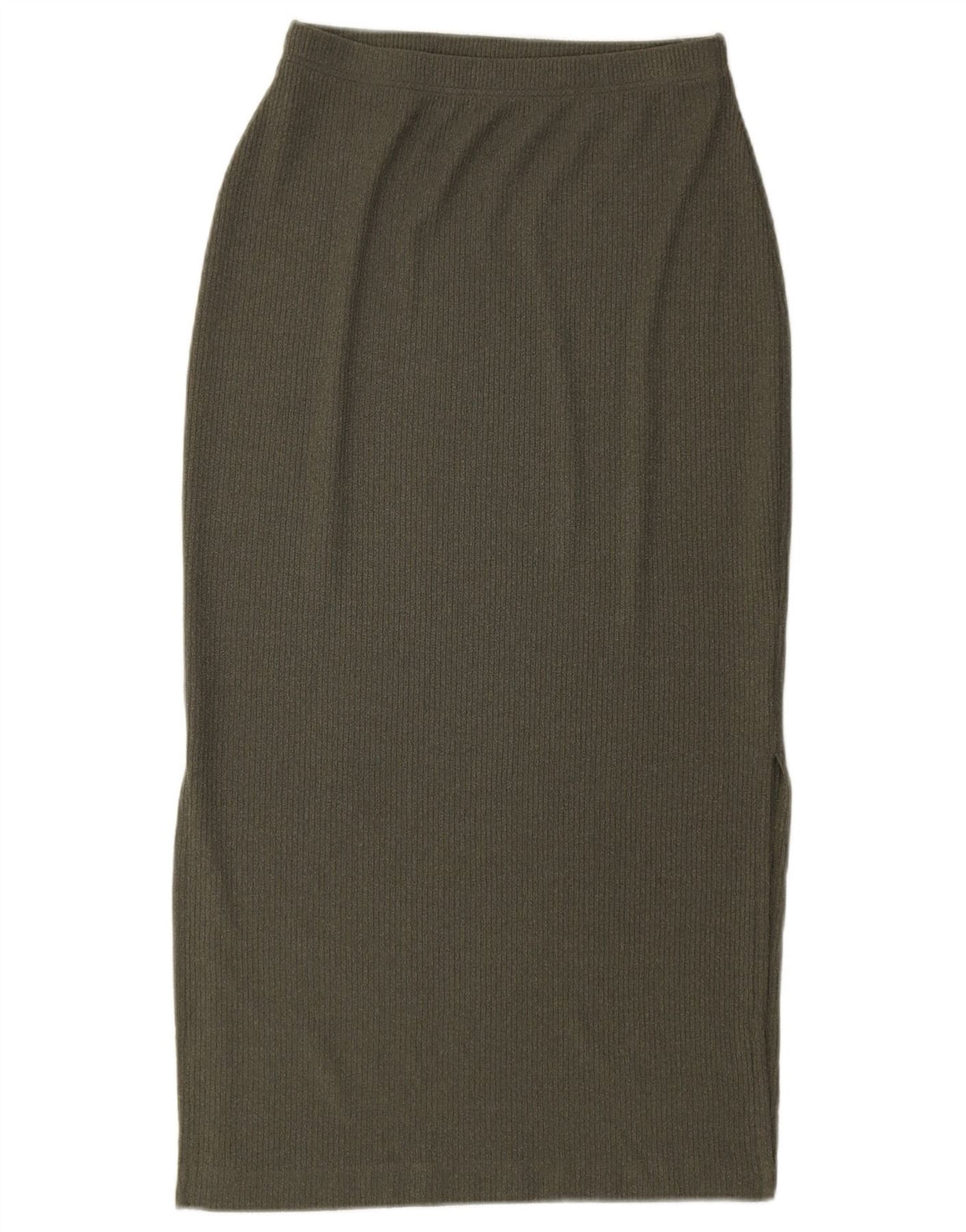 Fusta midi tricotată pentru femei Marks & Spencer UK 12 Medium W28 Kaki Poliester