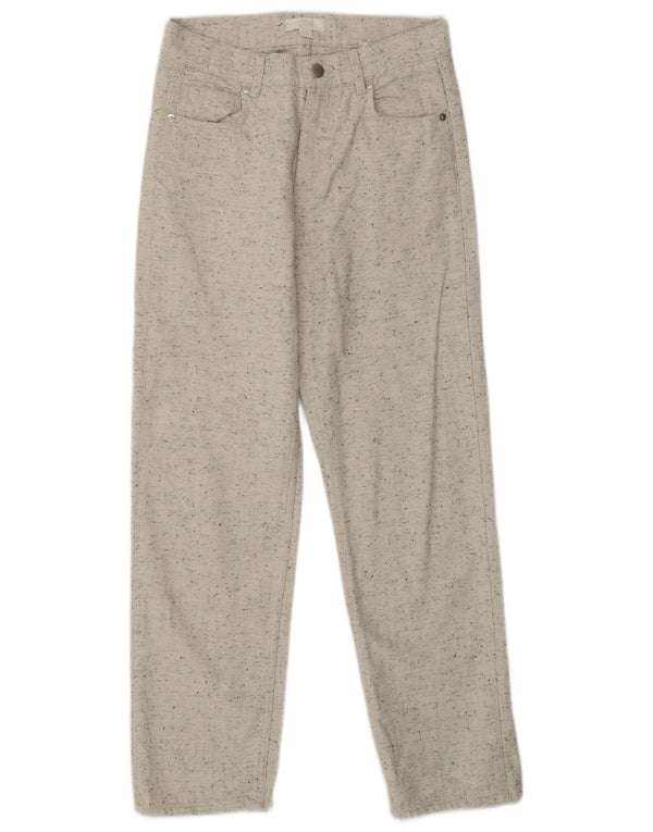 Pantaloni casual drepti Cos pentru femei W25 L27 bumbac cu pete alb