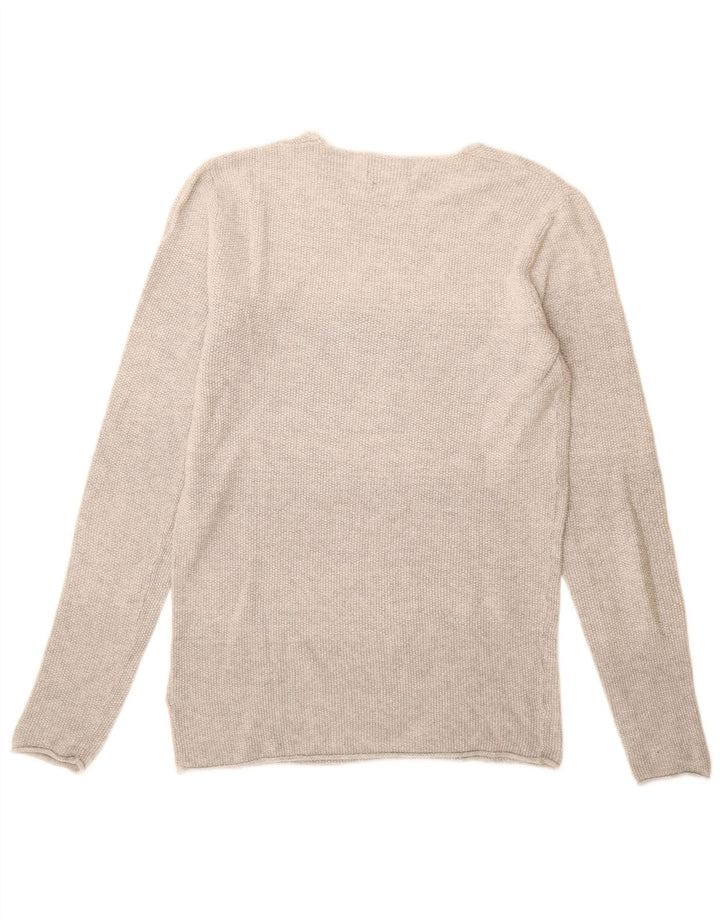 Pulover Jack & Jones pentru bărbați, cu gât de barcă, bumbac mic, gri