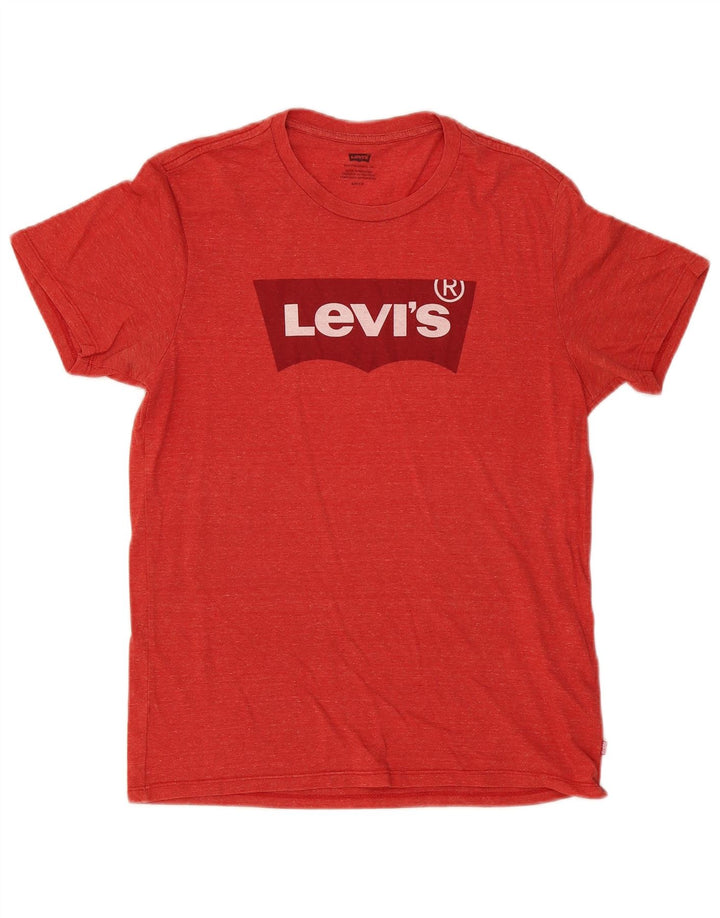 Tricou grafic pentru bărbați Levi's Top mic, roșu, bumbac cu pete