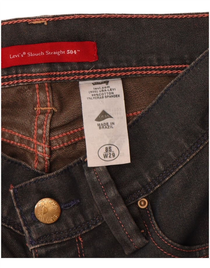 Blugi drepti 504 Slouch pentru femei Levi's US 8 Medium W29 L30 bleumarin