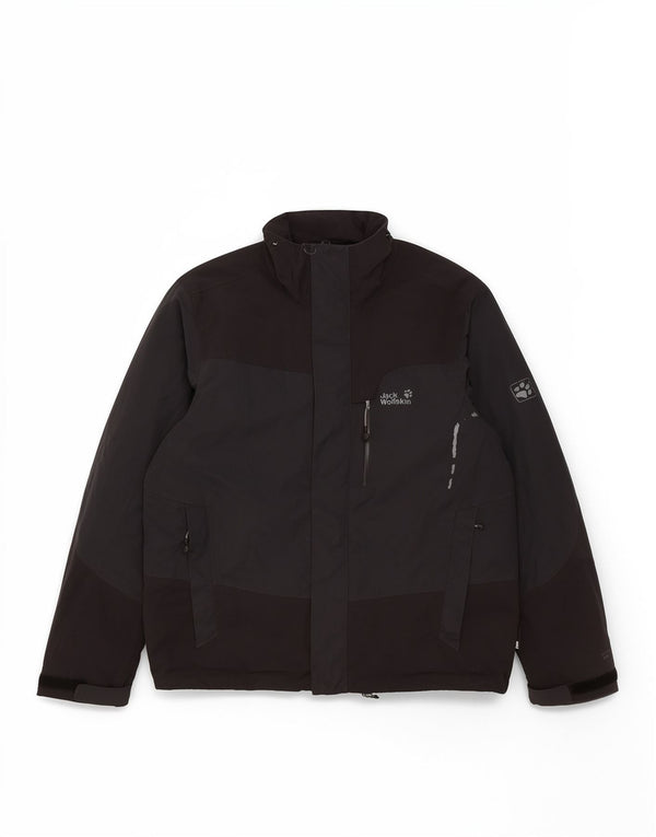 Jack Wolfskin Jachetă de vânt cu glugă pentru bărbați UK 34 XS Black Sports