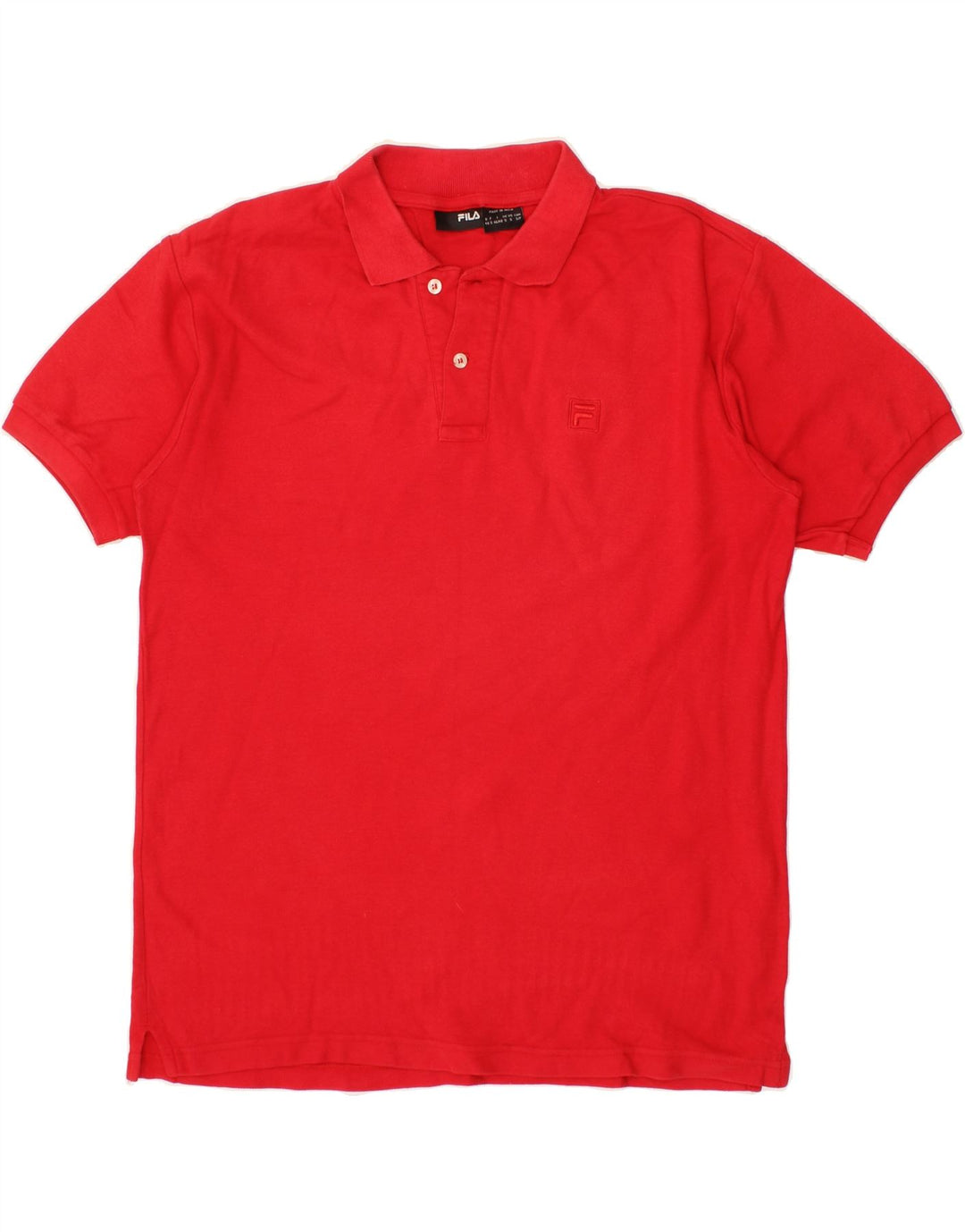 FILA Mens Polo Shirt Small Red Cotton Vintage Fila and Second-Hand Fila from Messina Hembry 