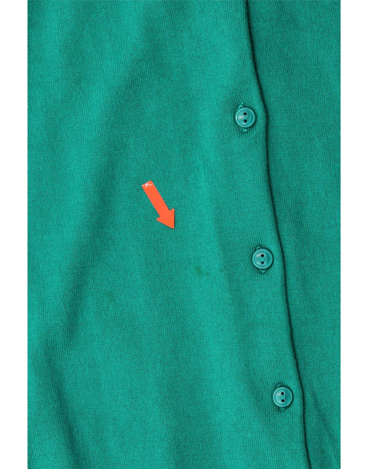 Pulover cardigan pentru femei L.L.BEAN UK 18 XL bumbac turcoaz