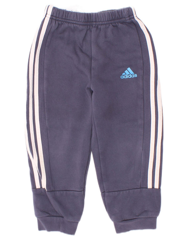 Pantaloni de trening Adidas pentru baieti Joggeri 2-3 ani Bumbac bleumarin