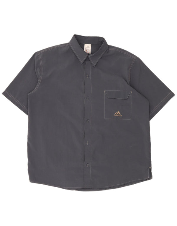 Cămașă cu mânecă scurtă pentru bărbați ADIDAS UK 46/48 XL bleumarin poliester