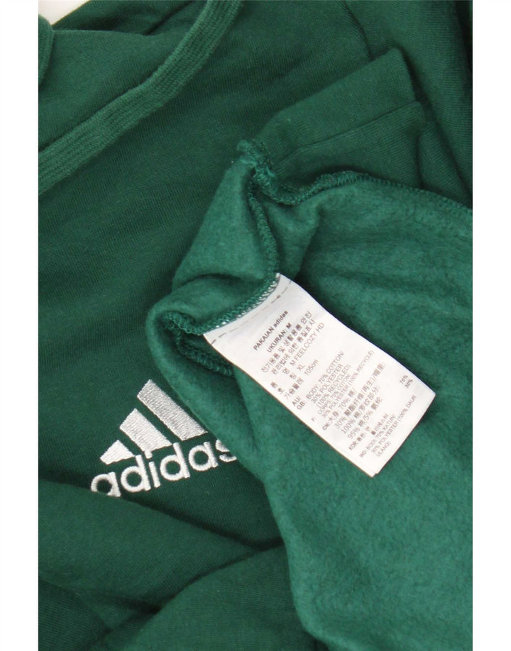 Pulover Adidas pentru bărbați, bumbac verde mediu
