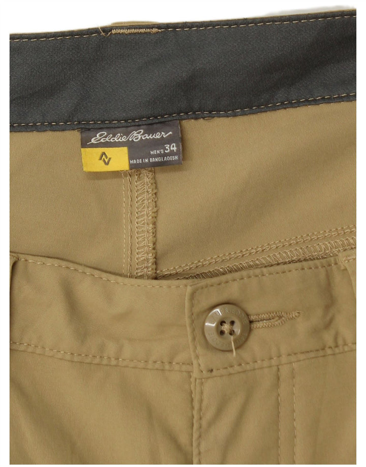 Pantaloni scurți cargo pentru bărbați Eddie Bauer W34 nailon mare kaki