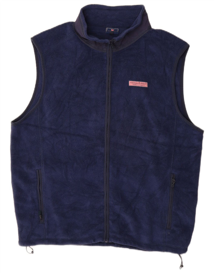 VINEYARD VINES Gilet pentru bărbați din lână UK 40, mare, albastru, poliester