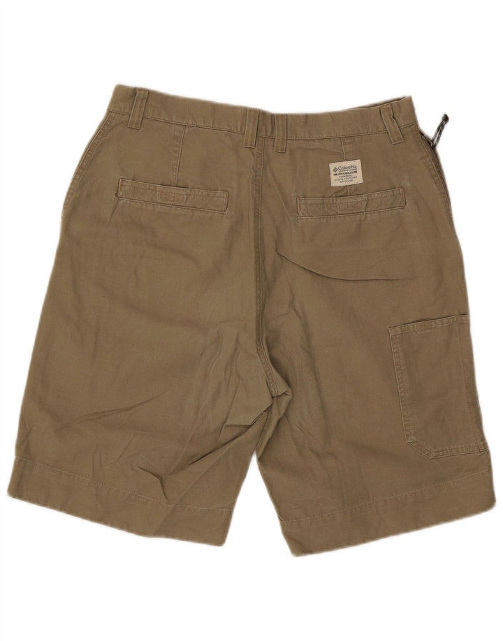 Pantaloni scurți cargo Columbia pentru bărbați W32, bumbac mediu kaki