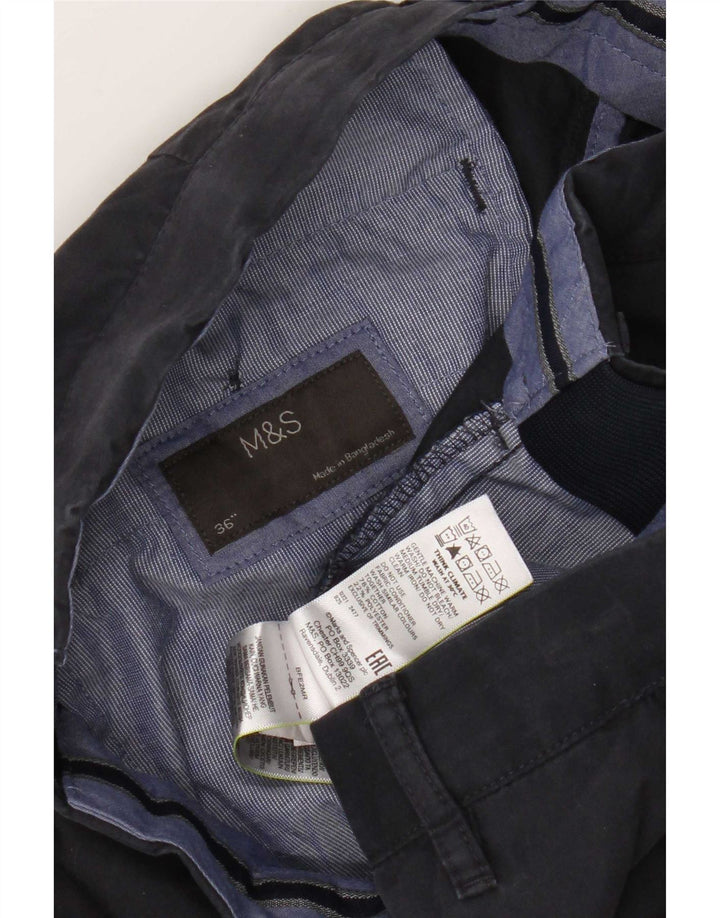 Pantaloni scurți chino pentru bărbați Marks & Spencer W36, mari, albastru, bumbac