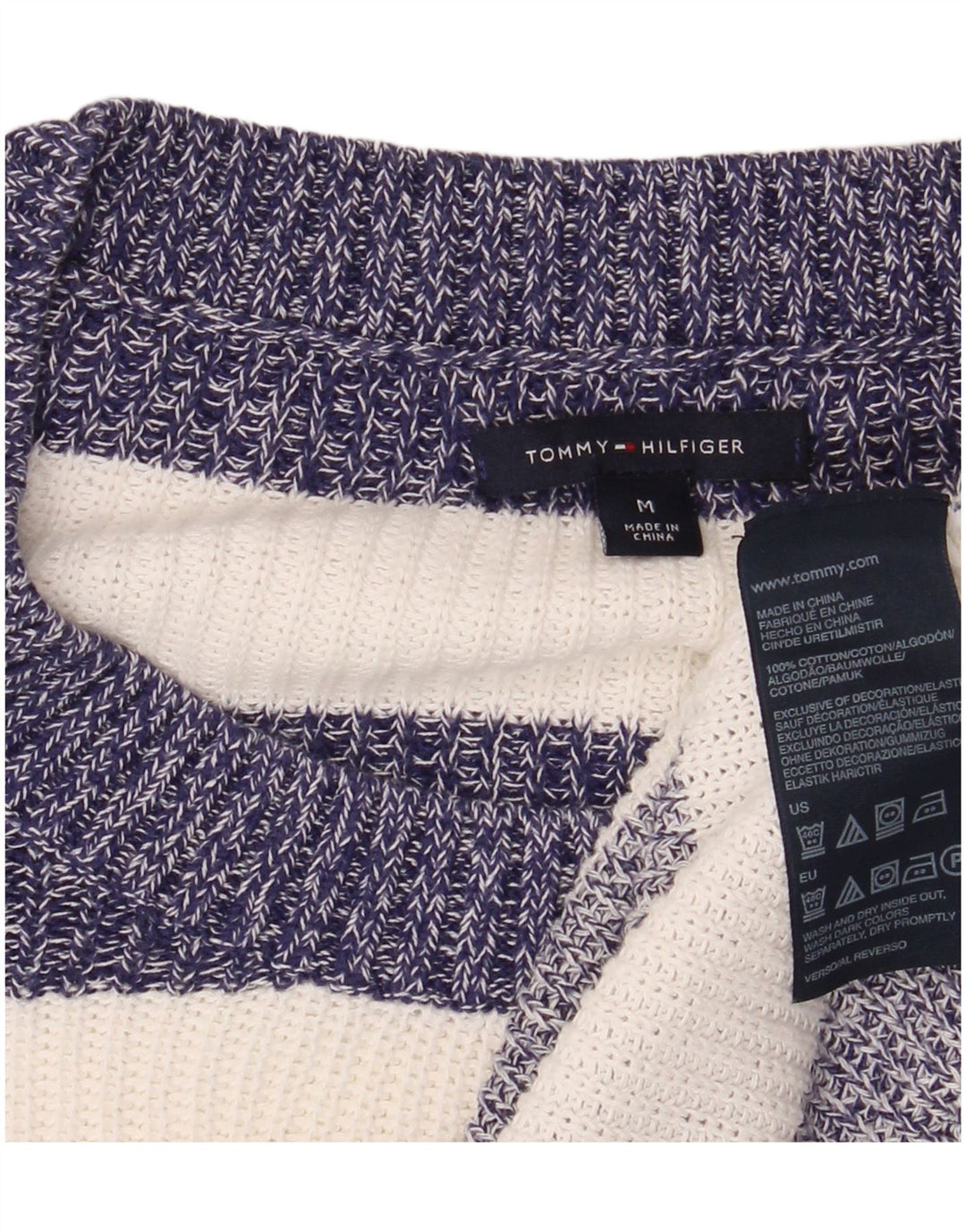 Pulover pentru femei TOMMY HILFIGER cu gât de barcă, Marea Britanie 14 Medium Bleumarin