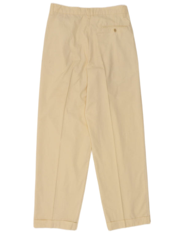 Pantaloni chino cu talie înaltă pentru femei Stefanel IT 46 Large W28 L29 Galben