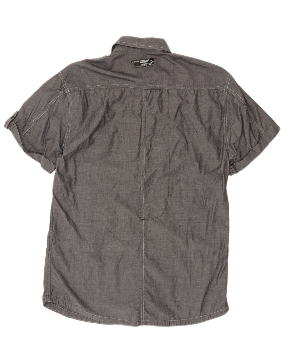 Cămașă Jack & Jones pentru bărbați, bumbac, gri mediu