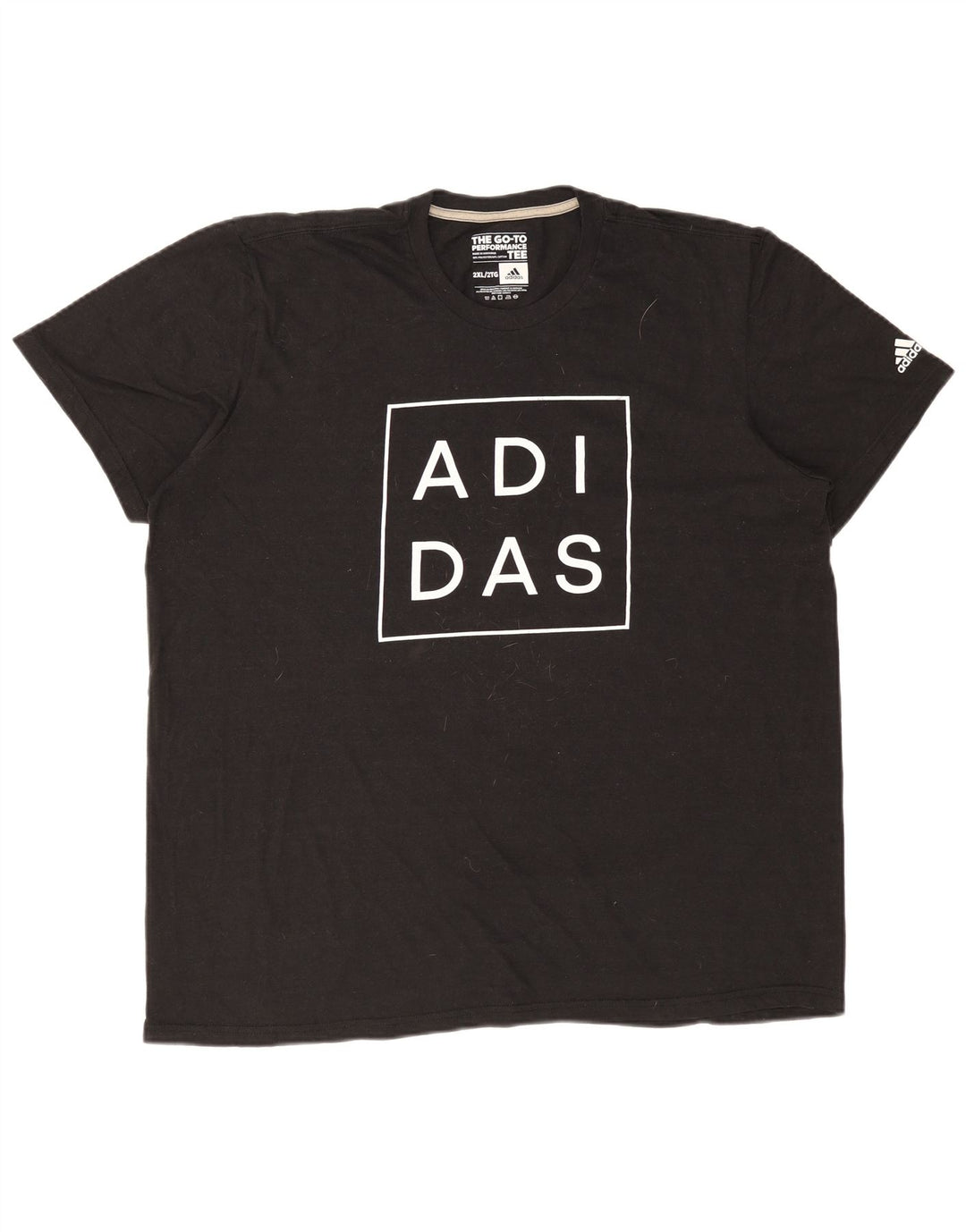 Tricou grafic pentru bărbați ADIDAS Top 2XL poliester negru