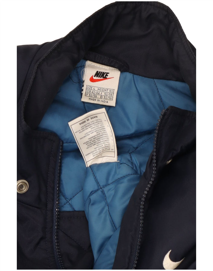 Jachetă Windbreaker Nike pentru bărbați cu grafică Marea Britanie 42/44 Mare, albastru bleumarin, nailon