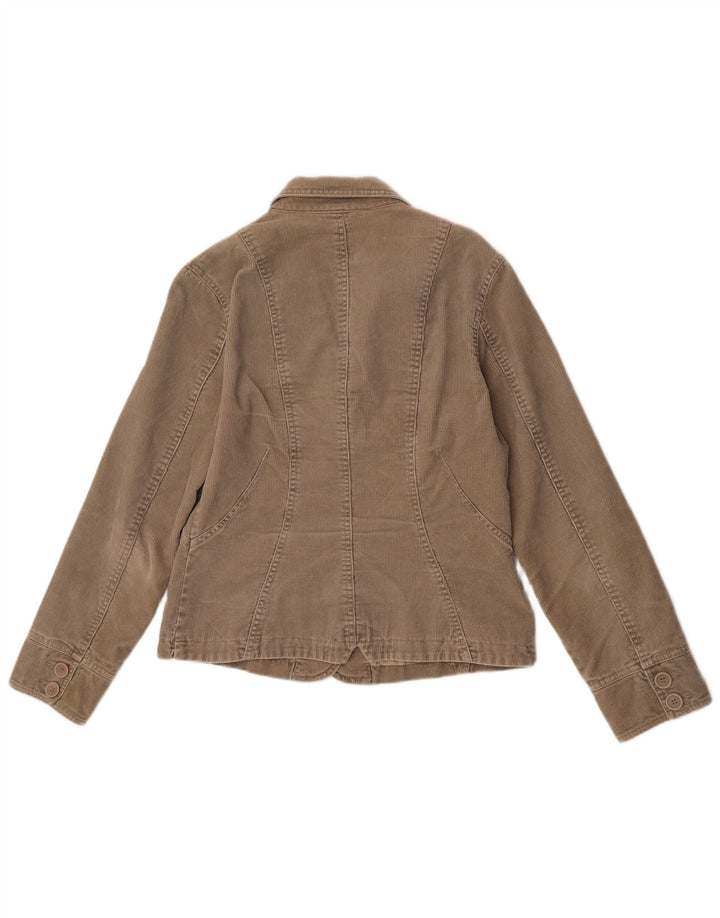 Sacou blazer din velur cu 2 nasturi Monsoon pentru femei UK 12, bumbac mediu bej