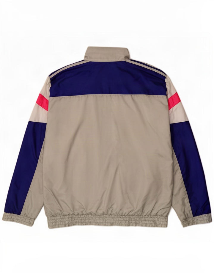 Jachetă de trening Adidas pentru bărbați Marea Britanie 38/40 Gri mediu Poliamidă color bloc