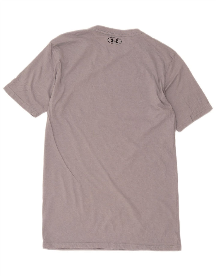 Tricou grafic pentru bărbați Under Armour Top din bumbac gri mediu
