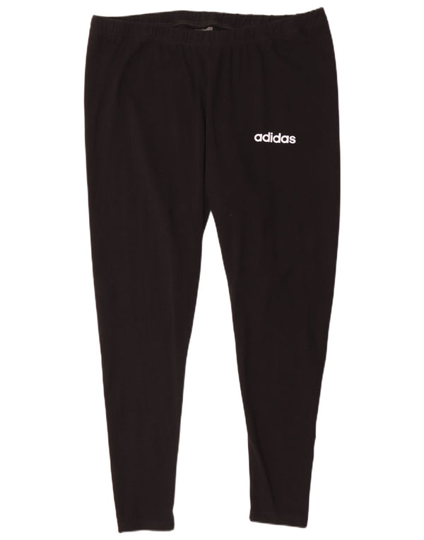 Leggings pentru femei Adidas UK 28/30 3XL bumbac negru