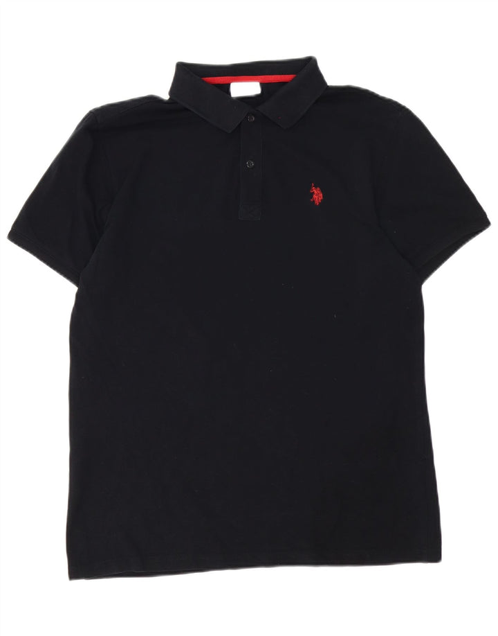 U.S. Polo Assn. Cămașă bărbătească mare, neagră, bumbac