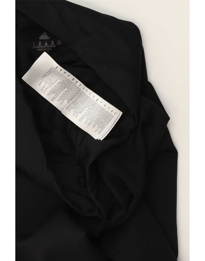 Leggings Capri Adidas pentru femei UK 8 Small Negru Poliester