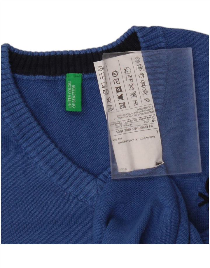 BENETTON Vestă pentru băieți Tank Top 8-9 ani mare, albastru, bumbac