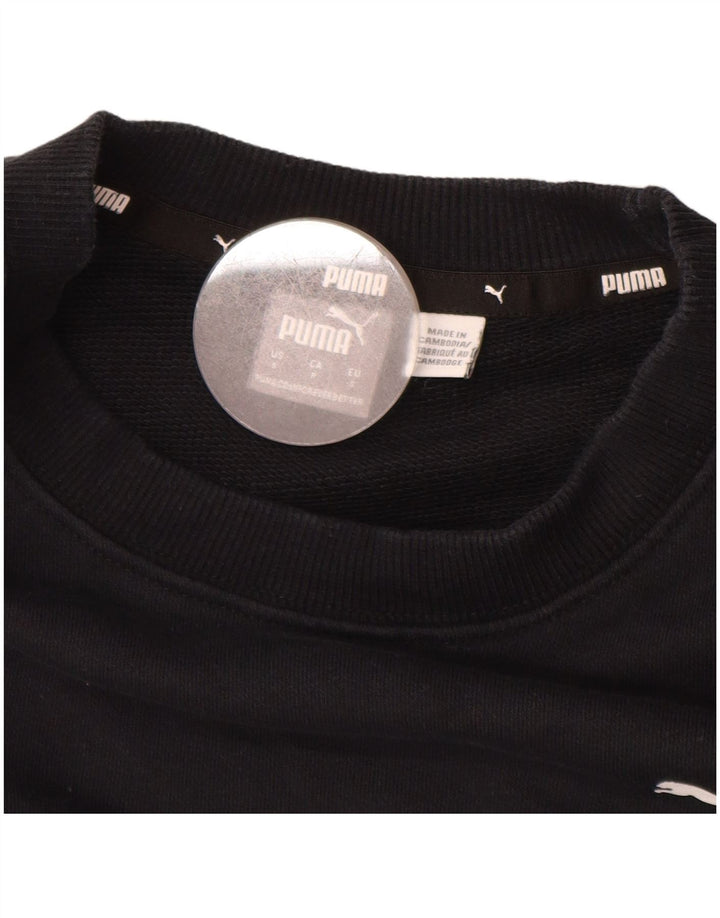 Pulover PUMA pentru femei oversized Crop Graphic Pulover UK 10 Mic Negru