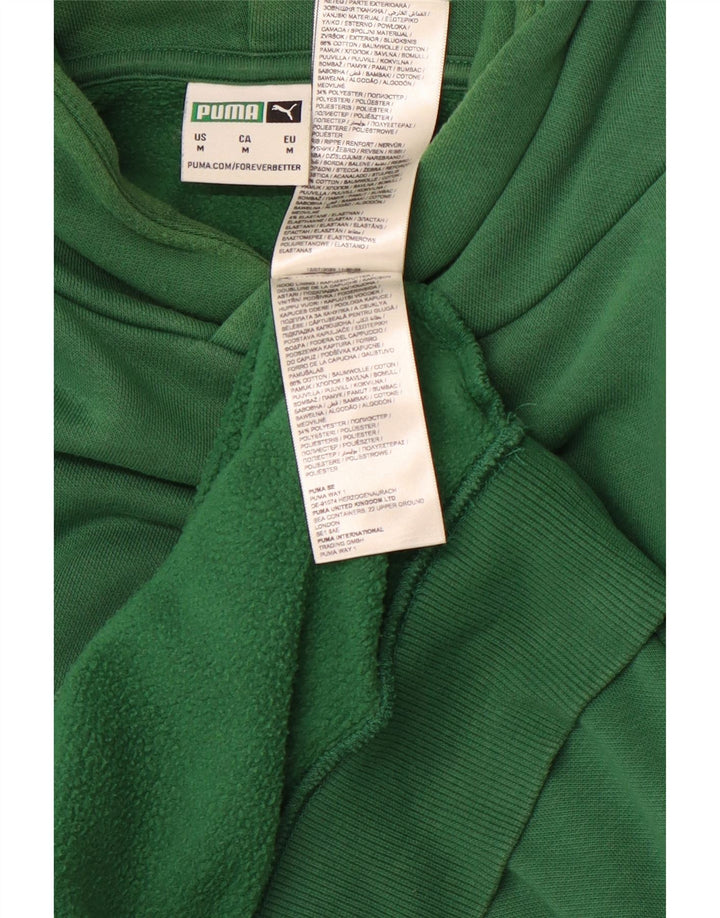 Pulover PUMA pentru bărbați, bumbac verde mediu