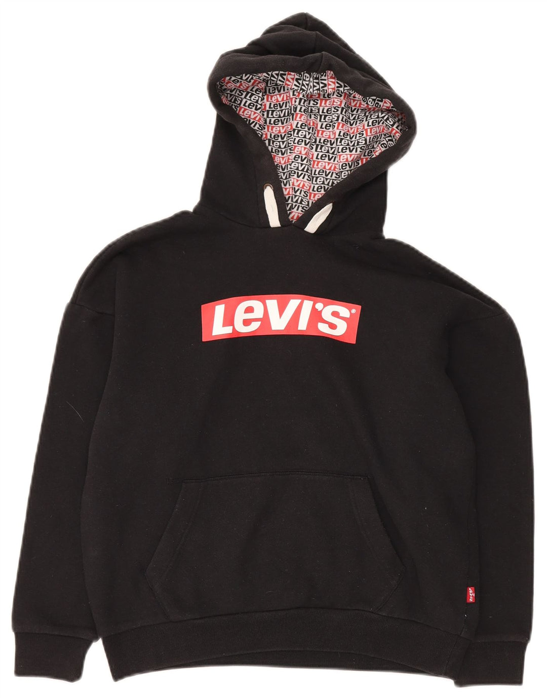 Levi's Boys Graphic Hoodie Jumper 11-12 ani bumbac negru