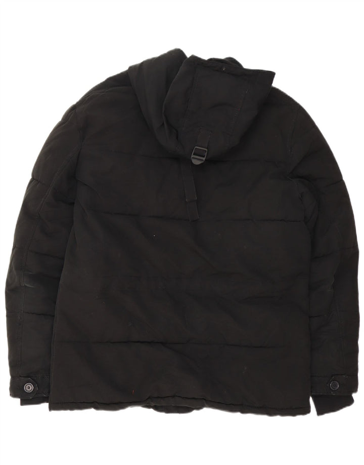 Jachetă căptușită cu glugă pentru bărbați Zara UK 38 Medium Black