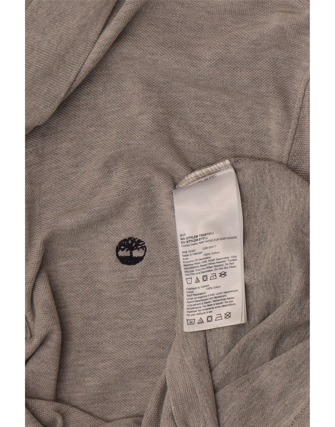 Tricou polo pentru bărbați Timberland XL bumbac gri