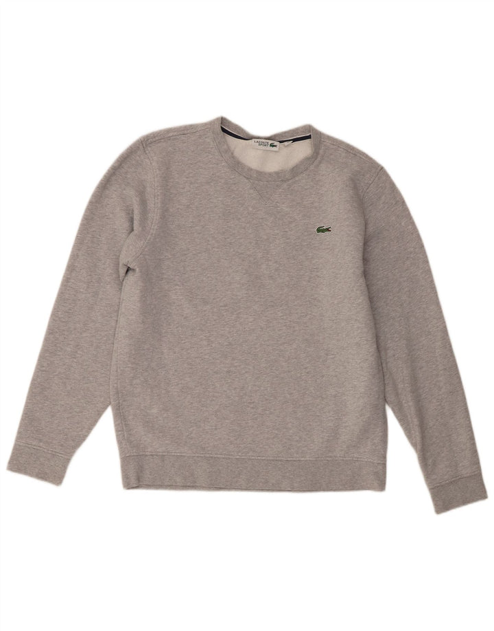 Pulover pentru bărbați Lacoste, mărimea 4, bumbac cu pete gri mediu
