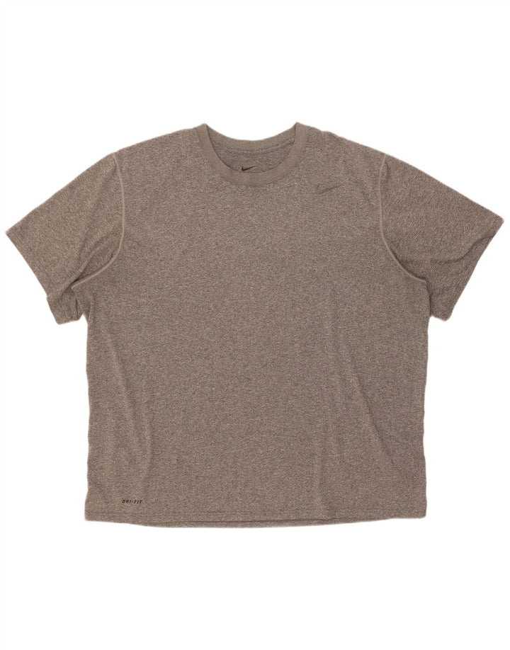 Tricou Nike pentru bărbați Dri Fit Top 2XL, gri poliester cu pături