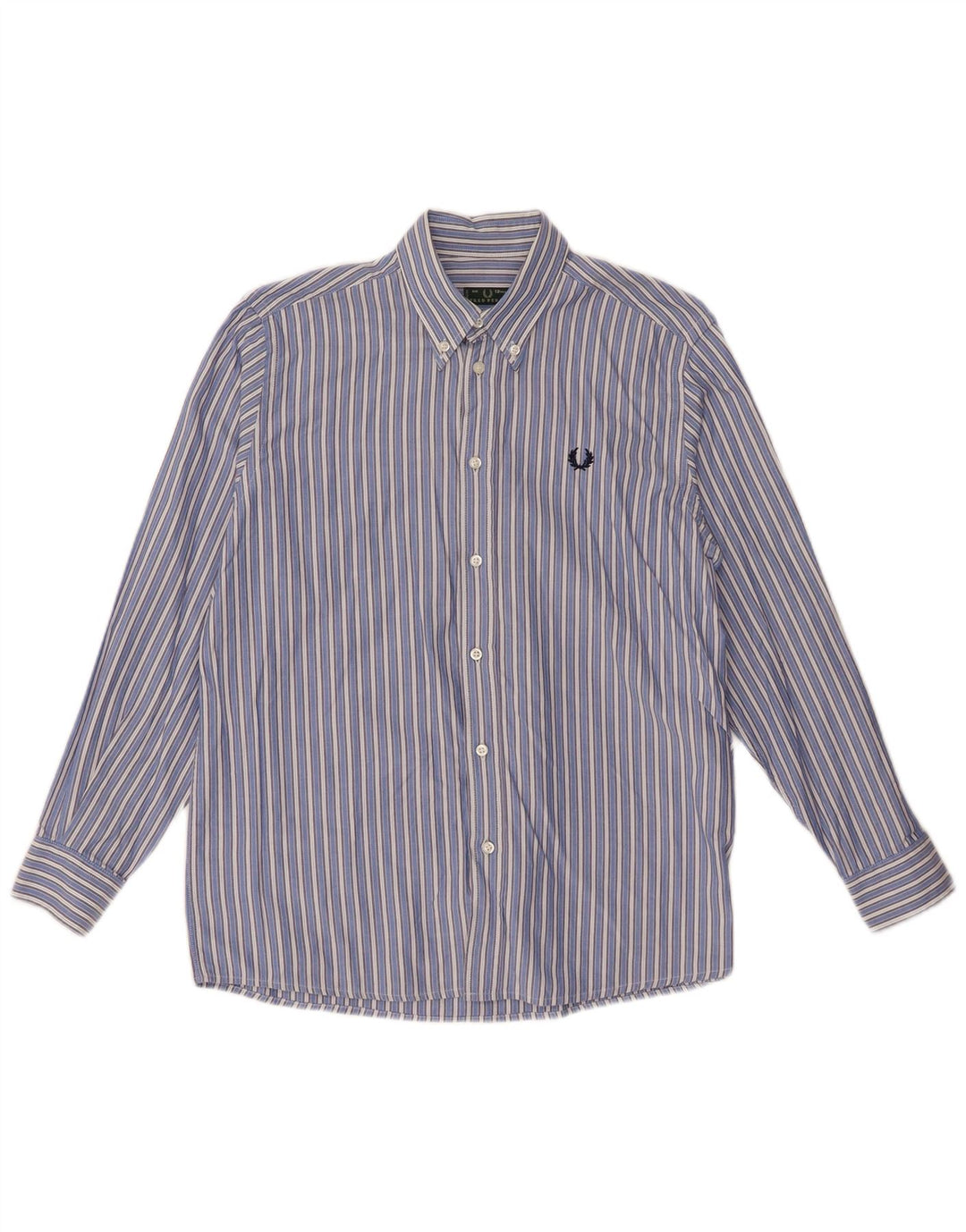 Cămașă Fred Perry pentru băieți 11-12 ani, bumbac cu dungi albastre