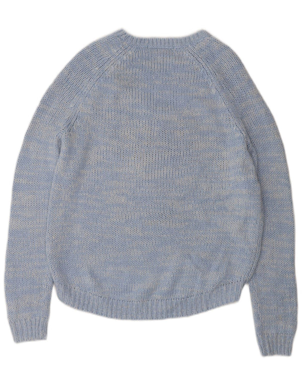 Pulover pentru femei Marks & Spencer, cu grafică, cu gât de barcă, UK 10 Small Blue