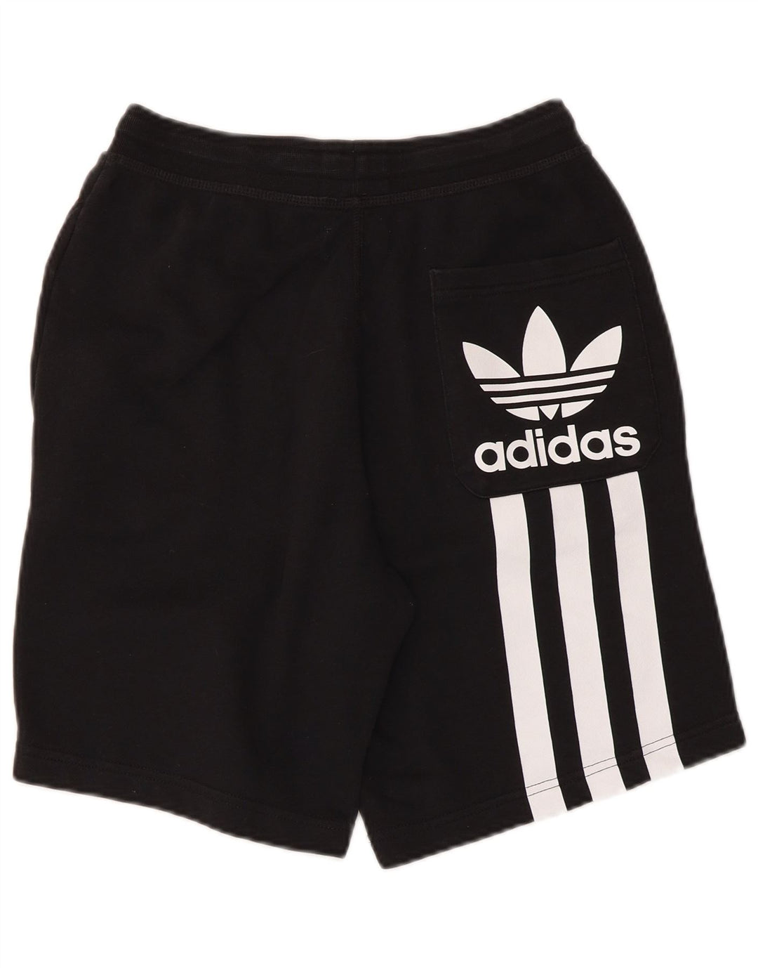 Pantaloni scurți sport grafic ADIDAS pentru bărbați, bumbac negru mic