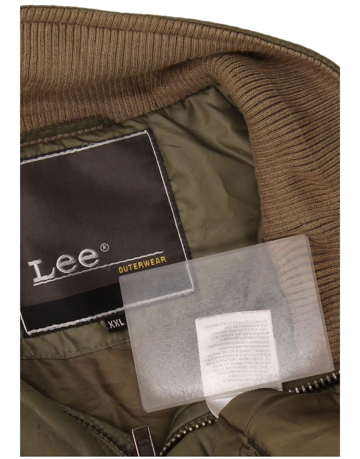 Jachetă căptușită pentru bărbați LEE UK 44 2XL Kaki Poliester