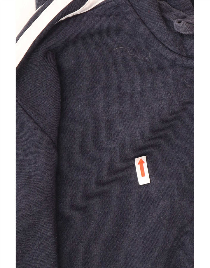 Pulover Adidas pentru bărbați, cu fermoar, bumbac, albastru, mediu