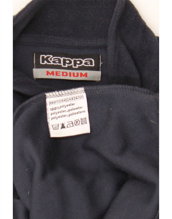 Pulover din fleece pentru femei Kappa, cu fermoar și gât, UK 12, poliester mediu albastru bleumarin