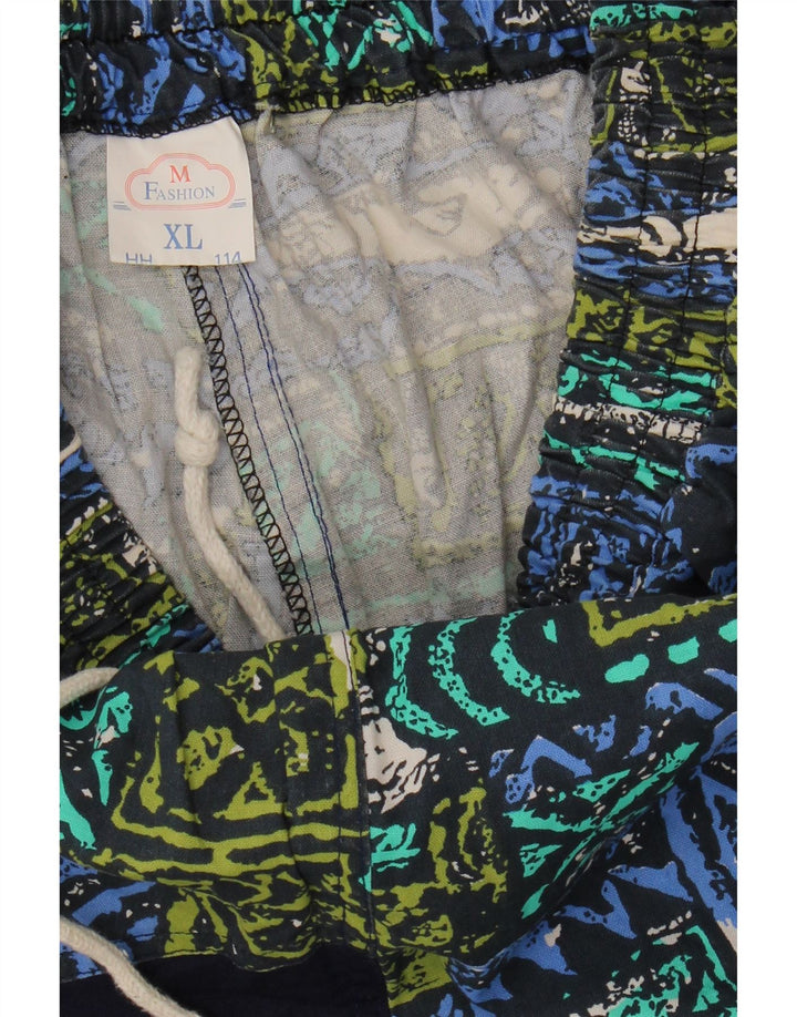 VINTAGE Boys Abstract Pattern Sport Shorts 13-14 Years XL  Multicoloured