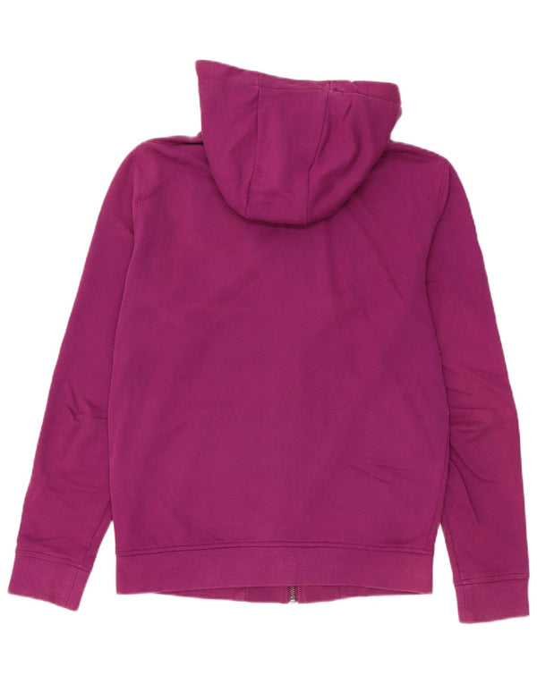 Lyle & Scott Pulover supradimensionat cu capota cu fermoar pentru femei UK 10 Bumbac violet mic
