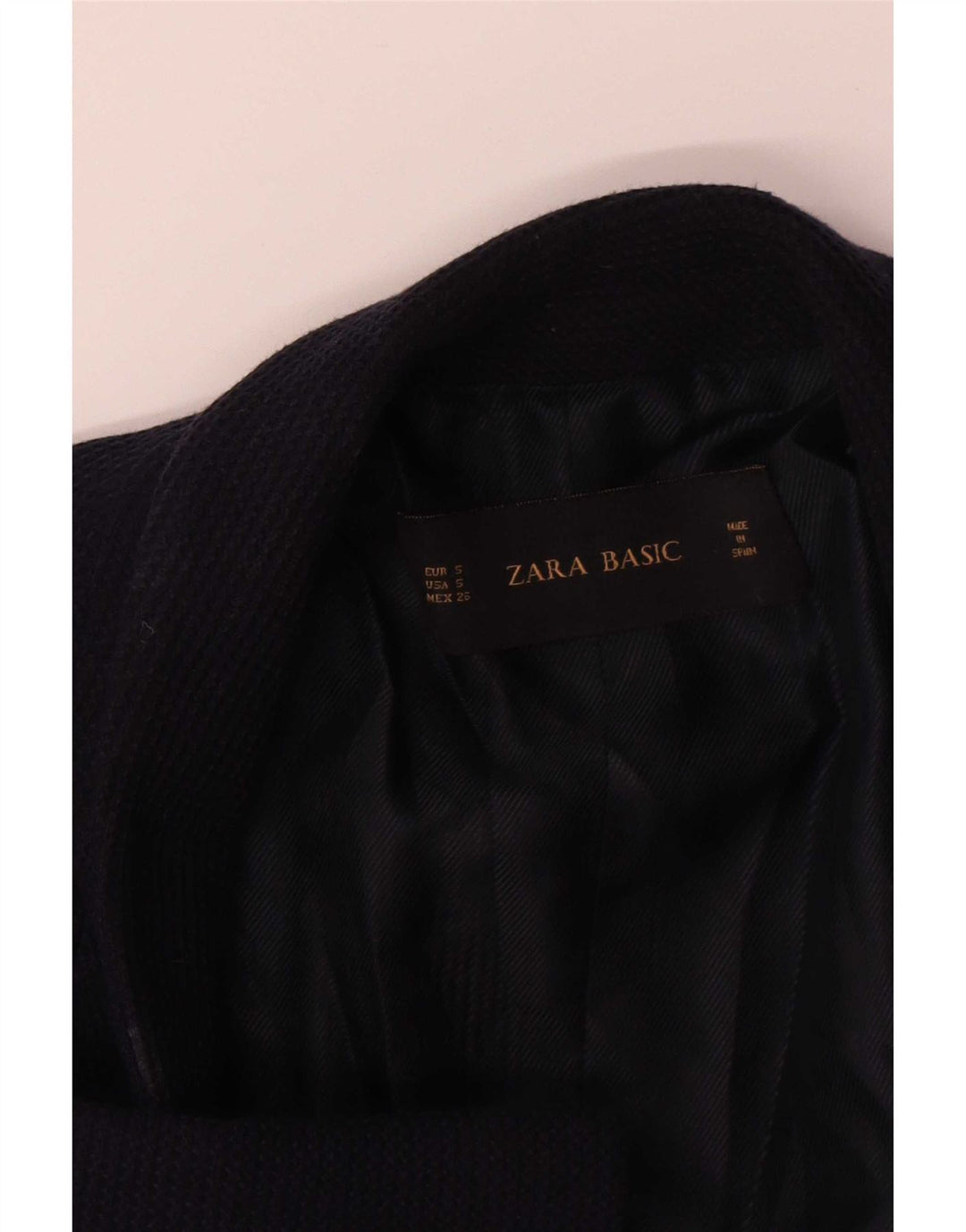 Jachetă pentru femei Zara, supradimensionată, cu mâneci 3/4 deschise, UK 10, bleumarin