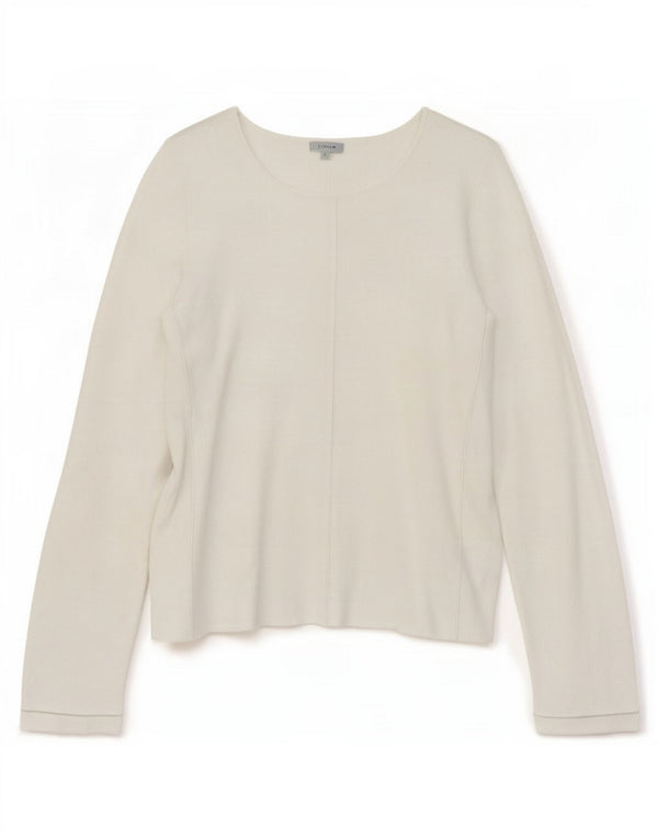 Jigsaw Top pentru femei cu mânecă lungă UK 10 Small White