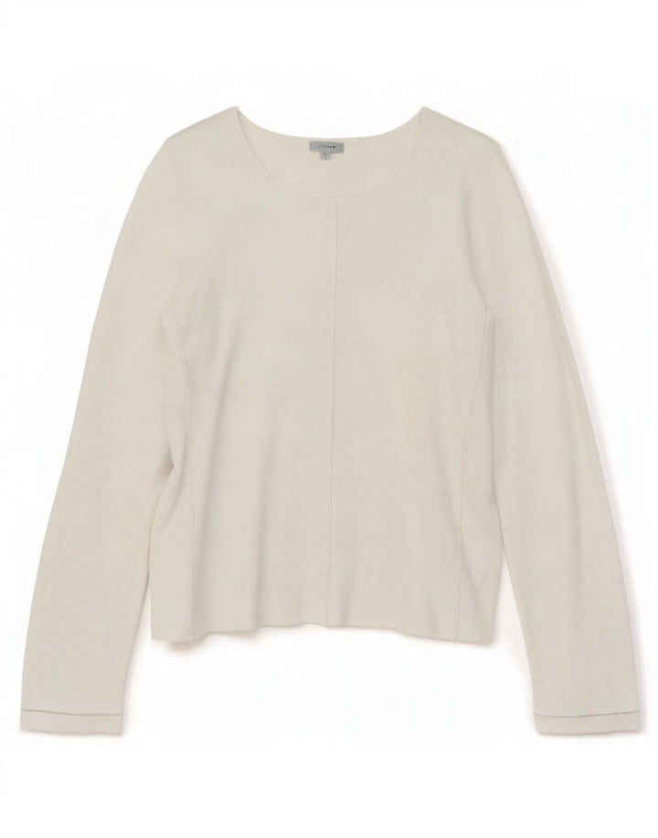 Jigsaw Top pentru femei cu mânecă lungă UK 10 Small White