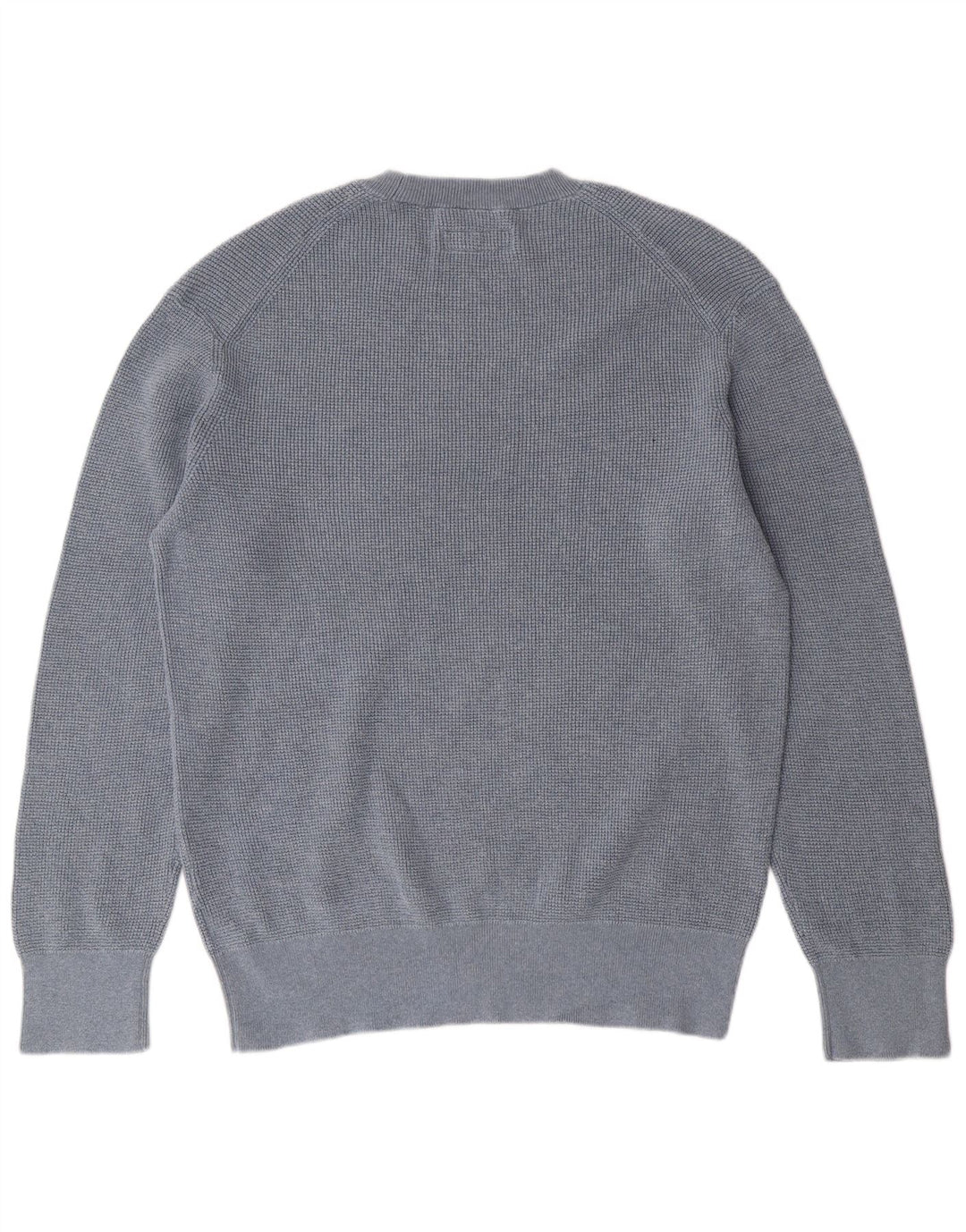 ALL SAINTS Pulover pentru bărbați cu gât crew, bumbac albastru mediu