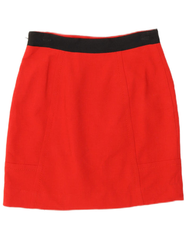 Fusta mini Coast pentru femei UK 8 Small W26 Red Colorblock Poliester