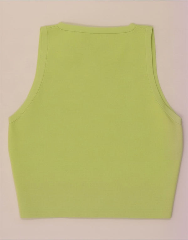 Top cu vestă pentru femei Zara UK 14, mare, verde, viscoză