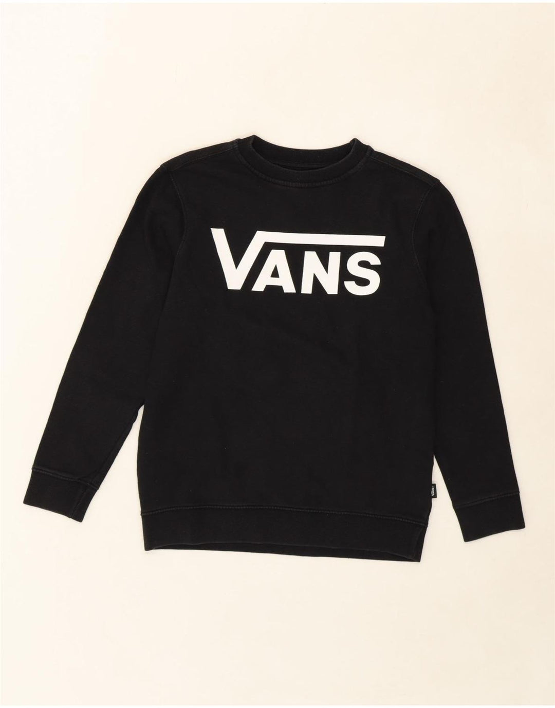 VANS Womens Graphic Sweatshirt Jumper UK 12 Medium Black Cotton Vintage Vans and Second-Hand Vans from Messina Hembry 